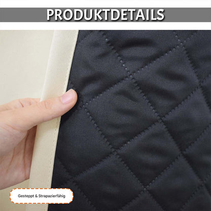 Steppvorhang Schwergewebe – 100 % Blackout, Thermo, 1/2 Panels