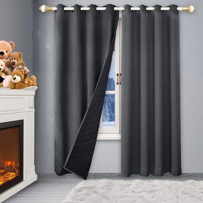 Rideau thermique matelassé robuste avec envers noir - Ardessa