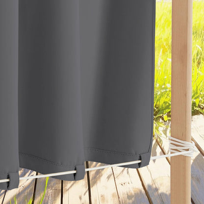 Patio windproof and waterproof blackout curtain with Velcro fastening for garden and terrace