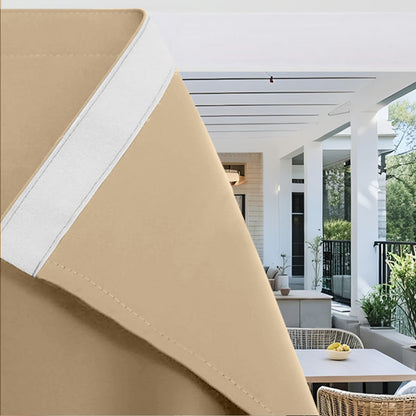 Patio windproof and waterproof blackout curtain with Velcro fastening for garden and terrace