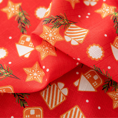 Christmas curtain with tassels – short decorative curtain in red or green, 150 × 60 cm