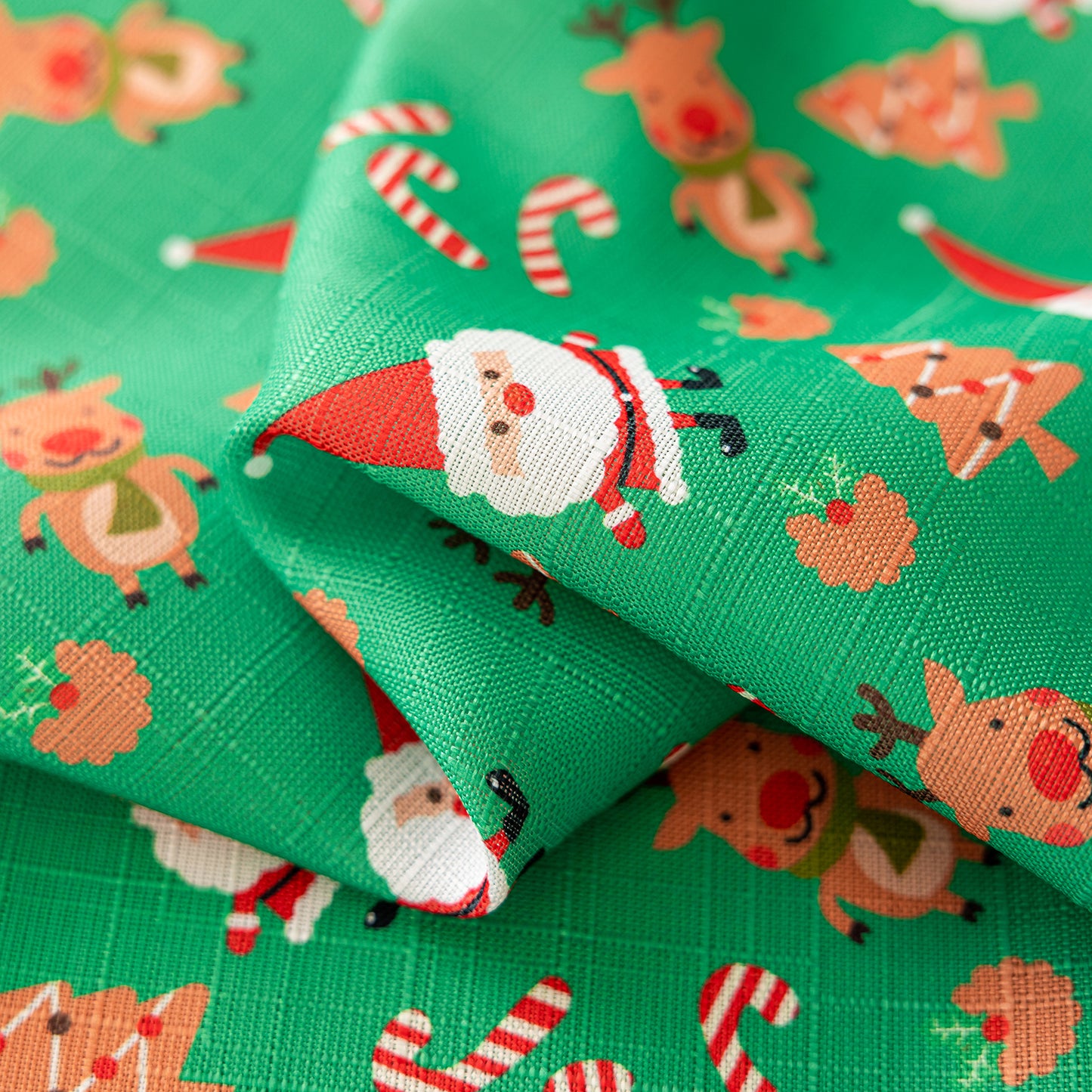 Christmas curtain with tassels – short decorative curtain in red or green, 150 × 60 cm