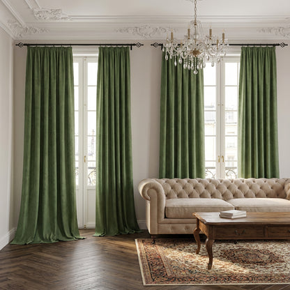 2 Blackout Curtains Chenille 510 GSM Thermal Curtain Light-blocking with Multifunction Tape