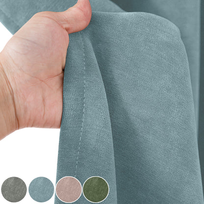 2 Blackout Curtains Chenille 510 GSM Thermal Curtain Light-blocking with Multifunction Tape