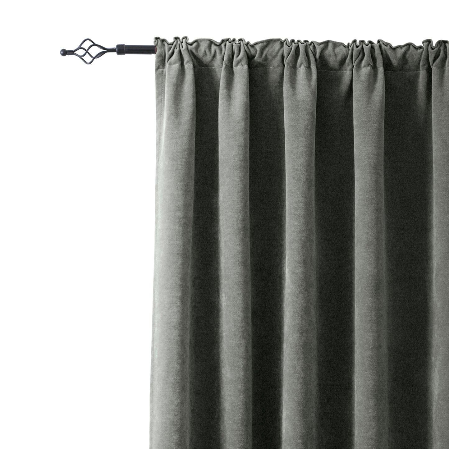 2 Blackout Curtains Chenille 510 GSM Thermal Curtain Light-blocking with Multifunction Tape