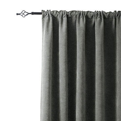 2 Blackout Curtains Chenille 510 GSM Thermal Curtain Light-blocking with Multifunction Tape