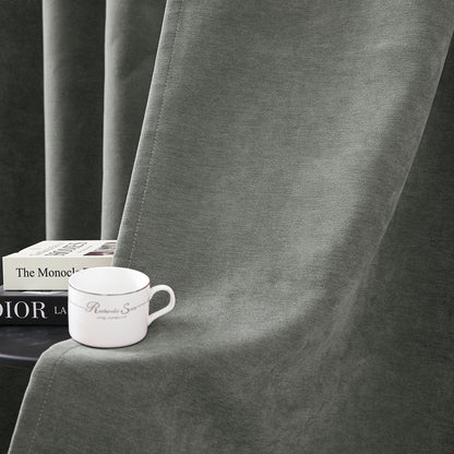 2 Blackout Curtains Chenille 510 GSM Thermal Curtain Light-blocking with Multifunction Tape