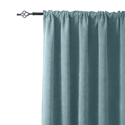 2 Blackout Curtains Chenille 510 GSM Thermal Curtain Light-blocking with Multifunction Tape