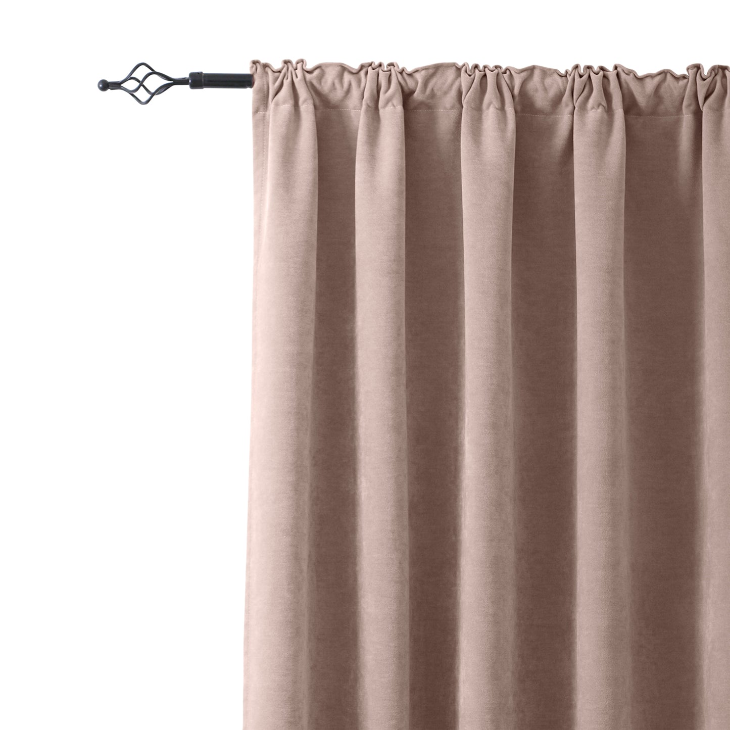 2 Blackout Curtains Chenille 510 GSM Thermal Curtain Light-blocking with Multifunction Tape