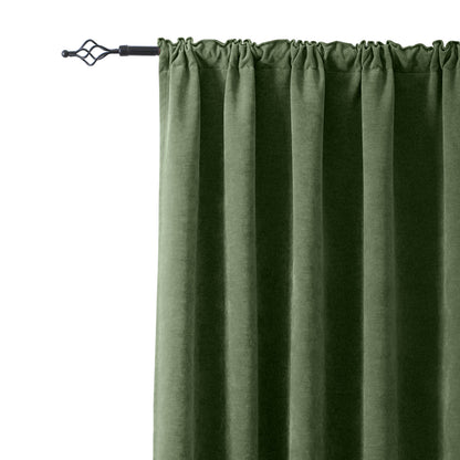 2 Blackout Curtains Chenille 510 GSM Thermal Curtain Light-blocking with Multifunction Tape