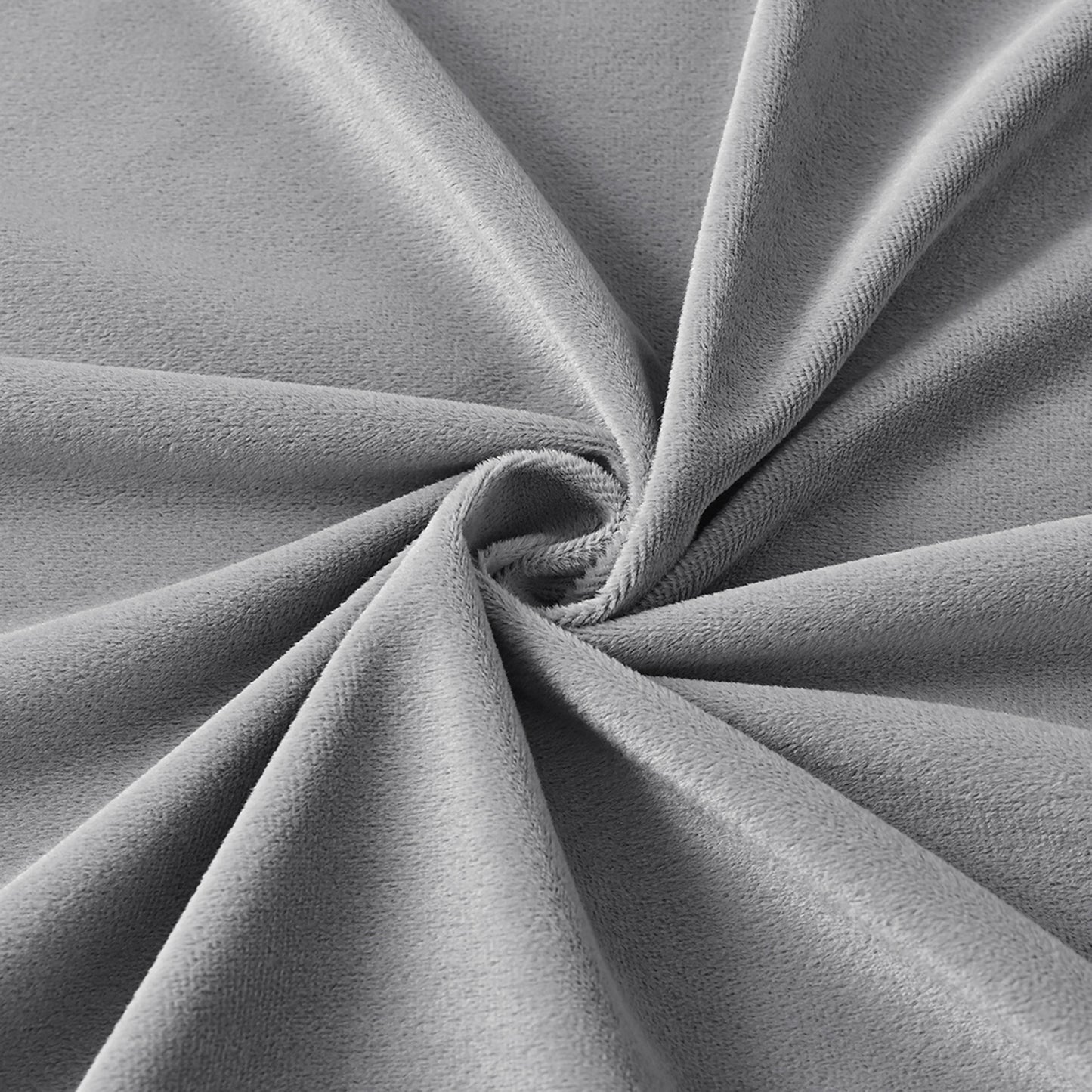 Frosted Fleece Curtains, 1 Panel, Gray, 132*164cm/132*214cm/132*241cm