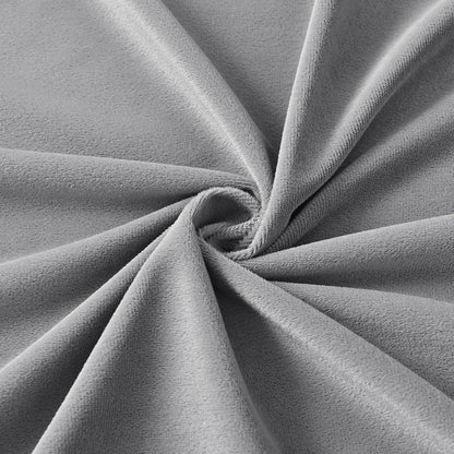 Frosted Fleece Curtains, 1 Panel, Gray, 132*164cm/132*214cm/132*241cm