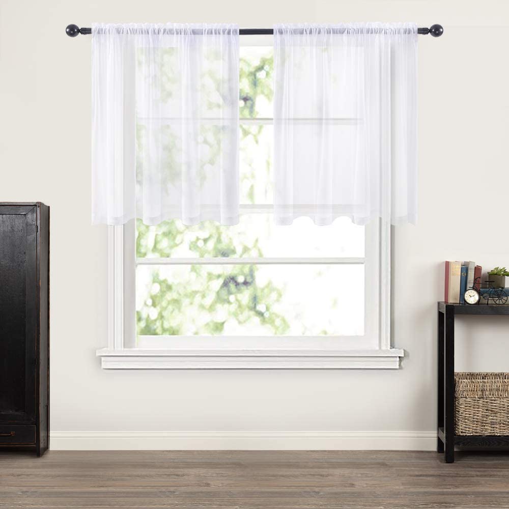 Half Tiers Curtains Cafe Kitchen Window Decor 1 Panel