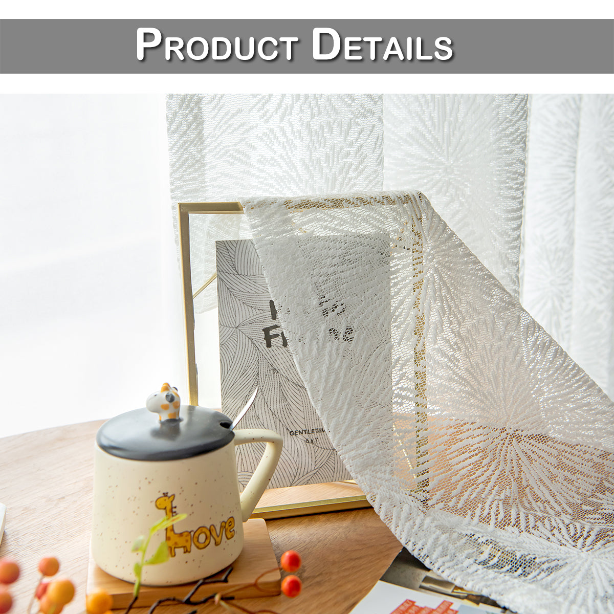 Rideaux transparents Firework, 1 panneau, blanc, 132*160cm/132*183cm/132*213cm/132*244cm