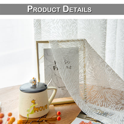 Rideaux transparents Firework, 1 panneau, blanc, 132*160cm/132*183cm/132*213cm/132*244cm
