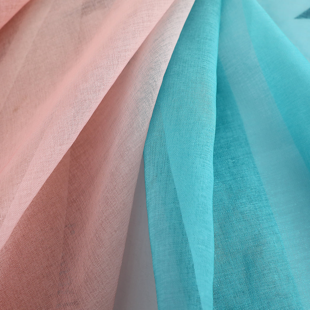 Gradient Sheer Curtains, 1 Panel, Pink-Blue, 100*250cm/140*260cm