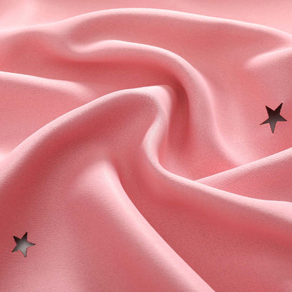 Verdunkelungsvorhang mit Tüll Overlay und Ausgestanzten Sternen – Einzelne Gardinenbahn