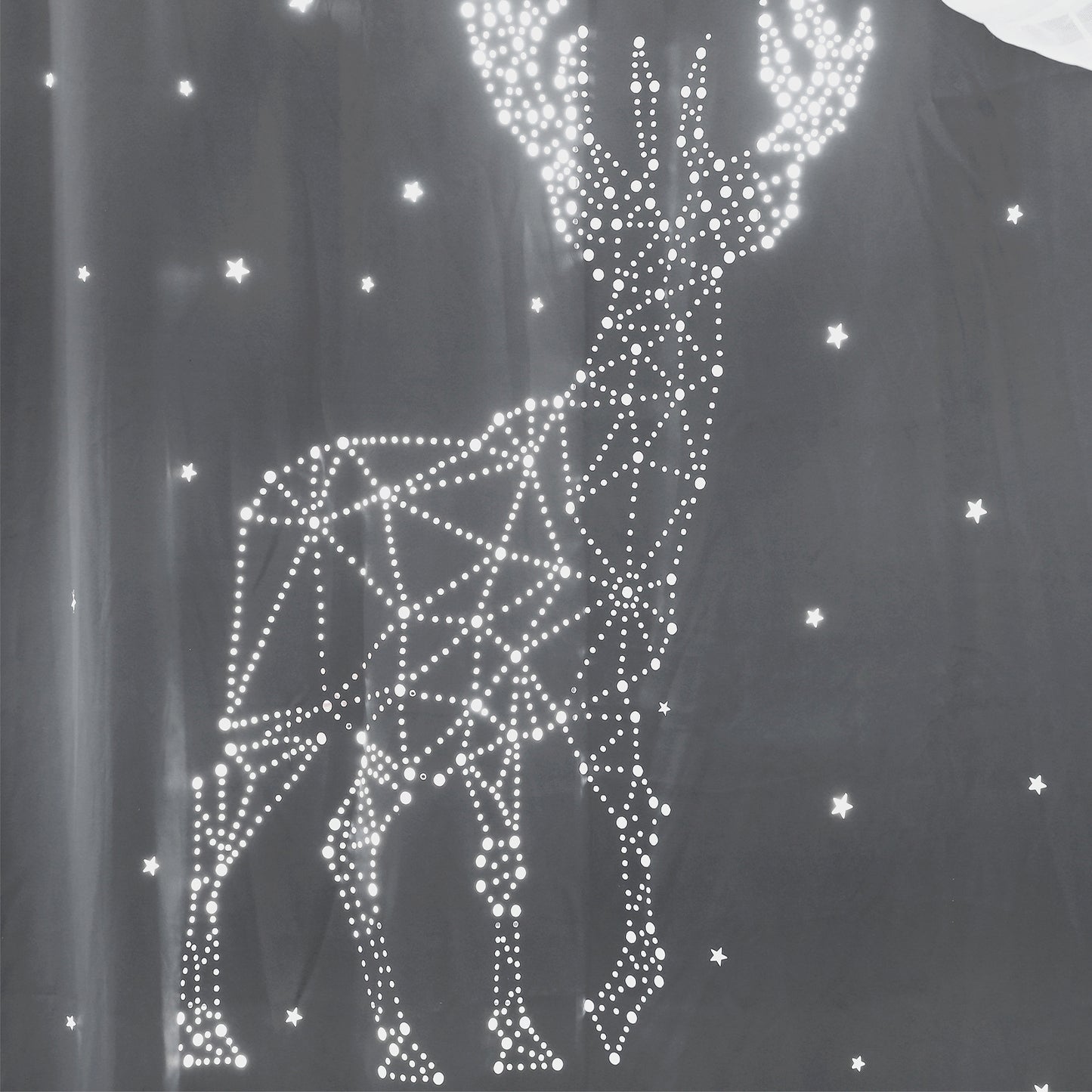 Christmas Blackout Curtains, 2 Panels, Gray, 132x160cm/132x215cm