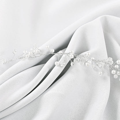 Pom Pom Blackout Curtains, 1 Panel, White, 132*160cm/132*183cm/132*214cm