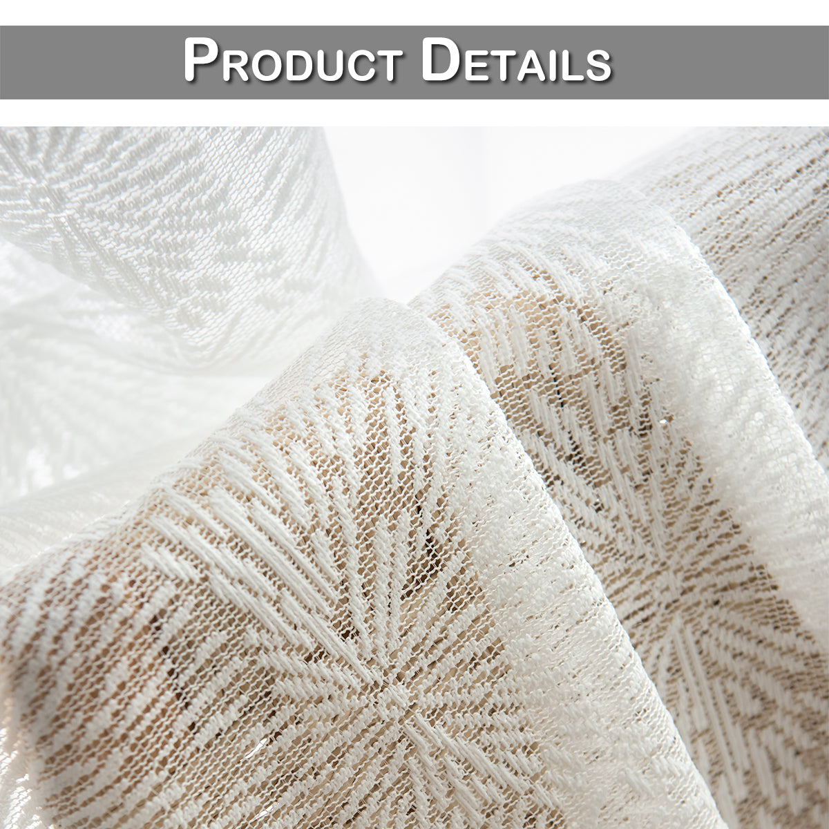 Rideaux transparents Firework, 1 panneau, blanc, 132*160cm/132*183cm/132*213cm/132*244cm