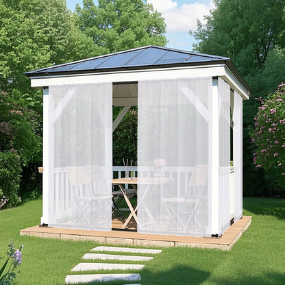 Lightweight outdoor voile curtain made to measure · Alviora