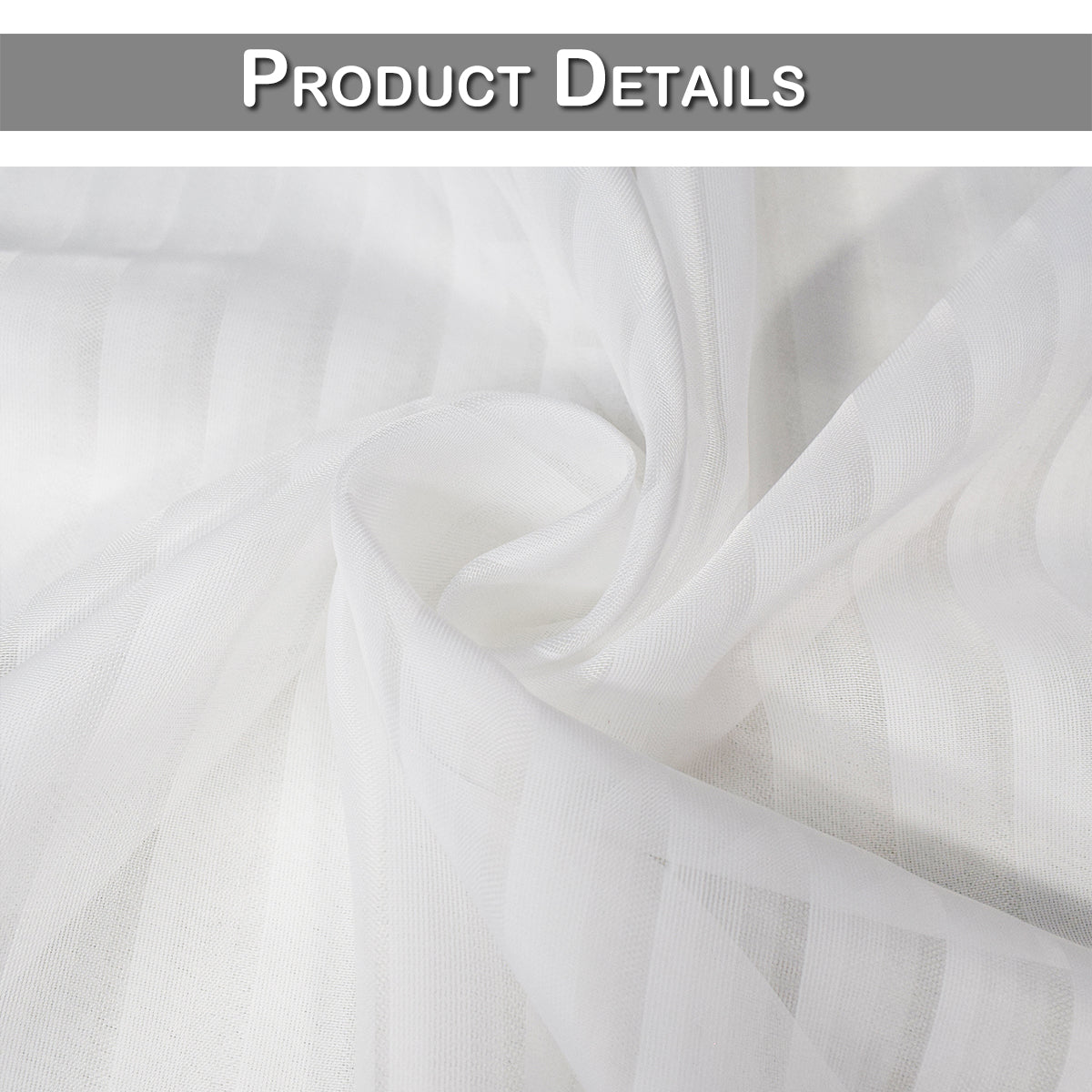 Rideaux en tulle de gaze, 1 panneau, blanc, 132*160cm/132*183cm/132*213cm/132*244cm