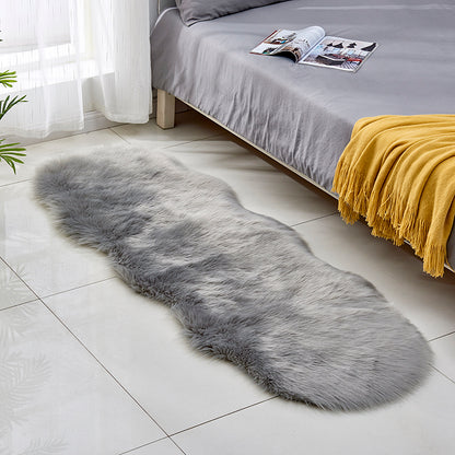 Fluffy faux fur rug, long pile shaggy rug, 60x180 cm