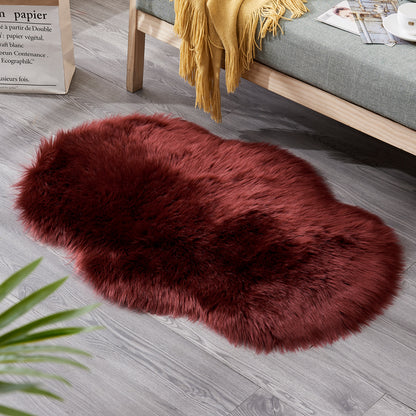 Fluffy faux fur rug, shaggy long pile rug, 60x90 cm