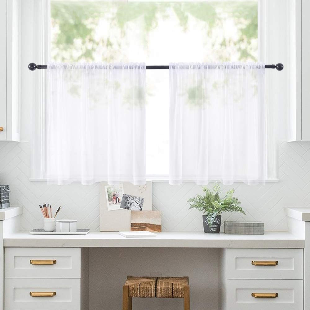 Half Tiers Curtains Cafe Kitchen Window Decor 1 Panel