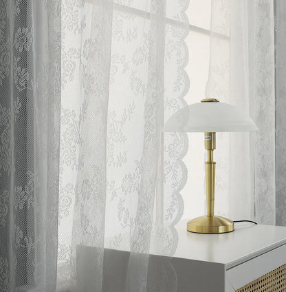 1 Panel Lace Window Sheer Curtain