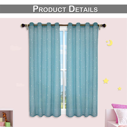 1 Panel Eyelets Window Sheer Curtains for Bedroom