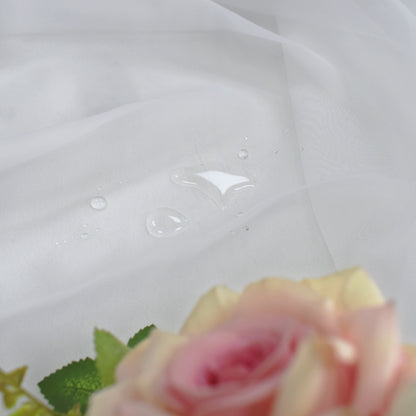 Waterproof Transparent Outdoor Curtain Voile White with Eyelets