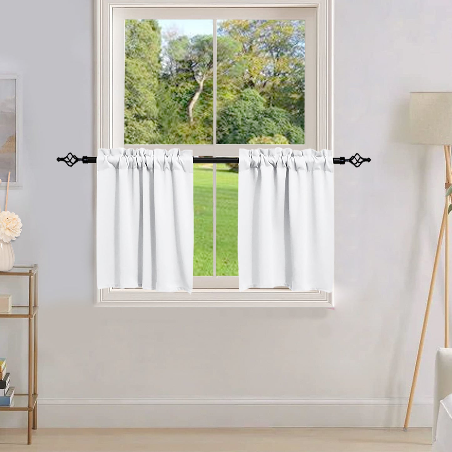 1 Panel Blackout Window Short Curtains