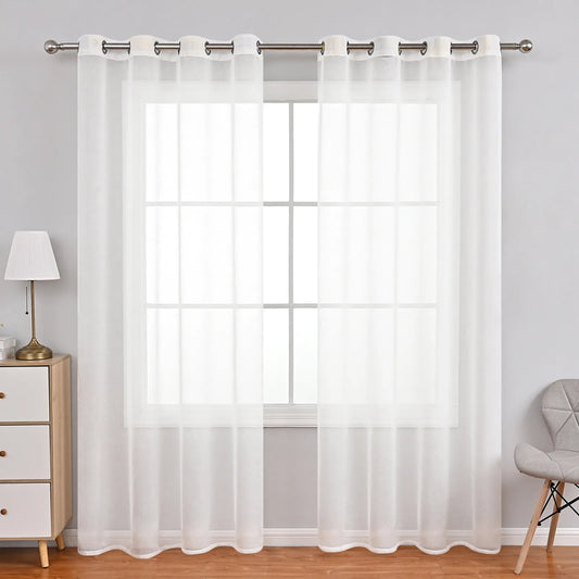 1 Panel Elegant Window Sheer Curtains