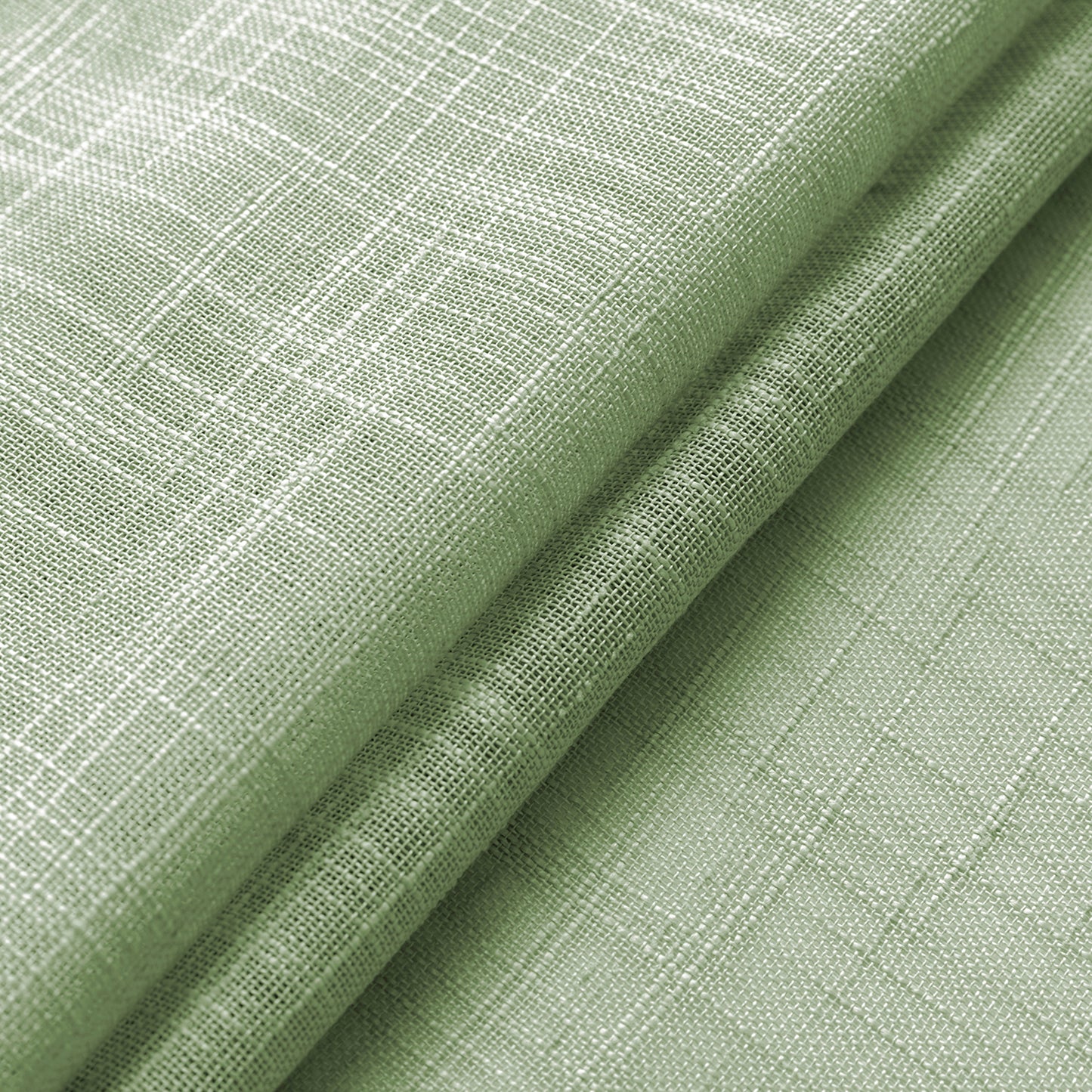 2 Short Linen-Look Sheer Curtains with Rod Pocket for Kitchen Bathroom Window