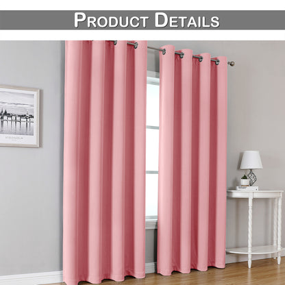 Rideaux occultants, 1 panneau, rose, 100*130cm/132*160cm/132*213cm/132*245cm