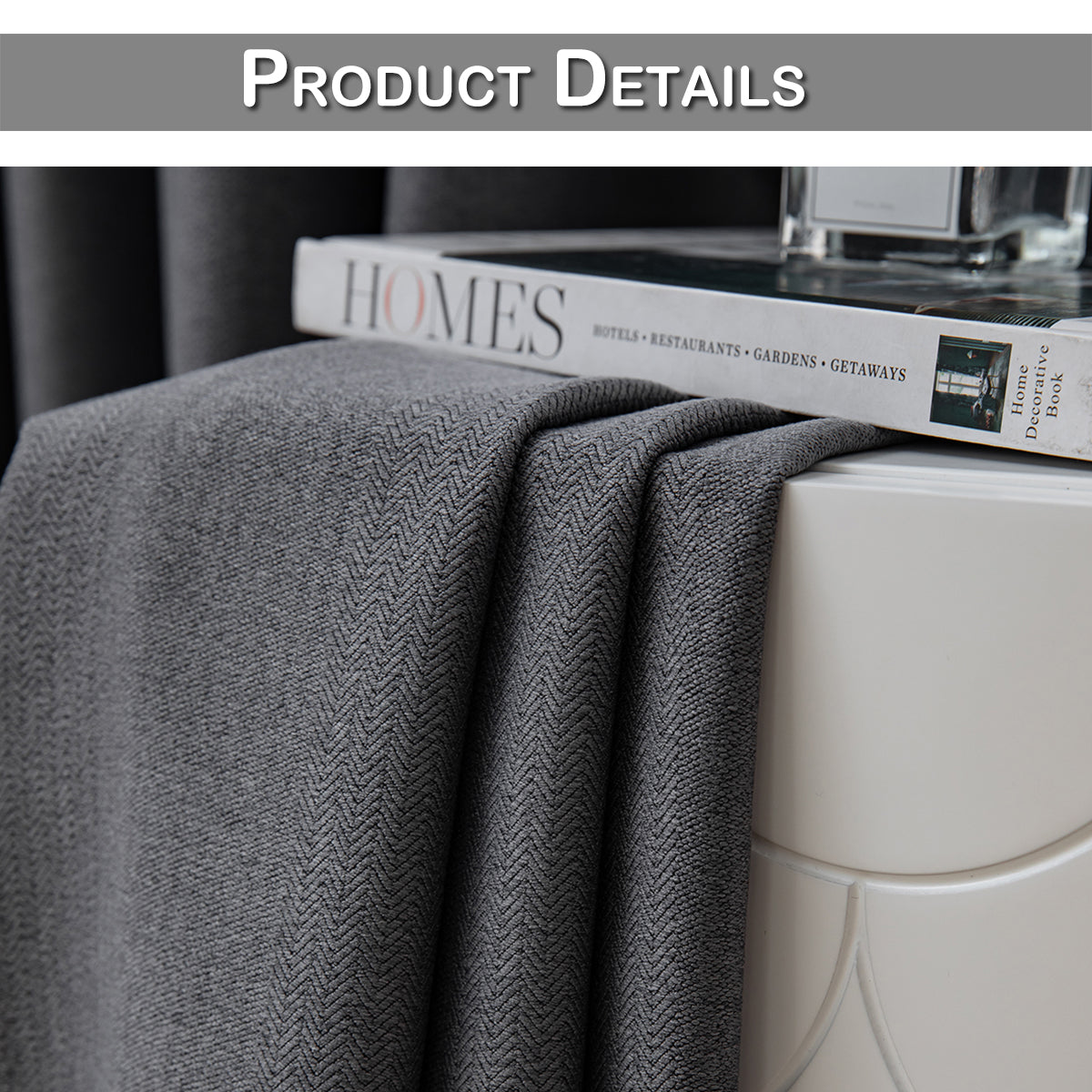 100% Blackout Curtains, 1 Panel, Gray, 100*130cm/134*160cm/134*210cm/134*245cm