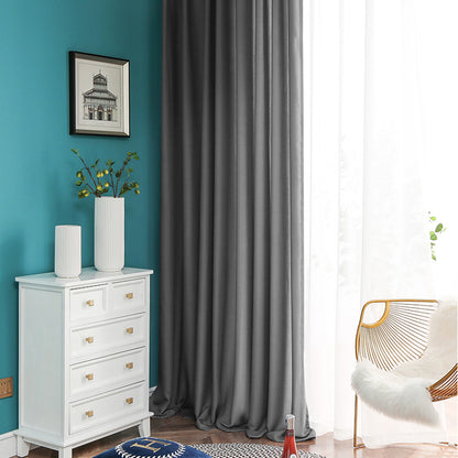 Rideaux transparents en mousseline de soie, 1 panneau, gris foncé, 140 x 225 cm/140 x 265 cm