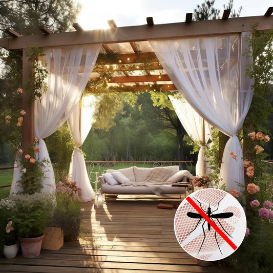 Terrassenvorhang für den Außenbereich, DIY-Größe, Moskitonetz, 1 Panel
