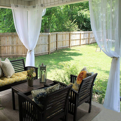 Eyelets Patio Waterproof Outdoor Curtain 1 Panel