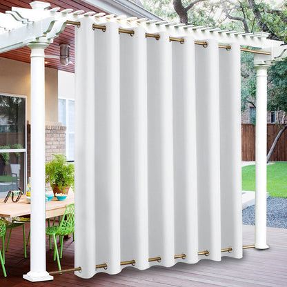Top & Bottom Fixed Eyelets Windproof & Waterproof Outdoor Curtain 1 Panel