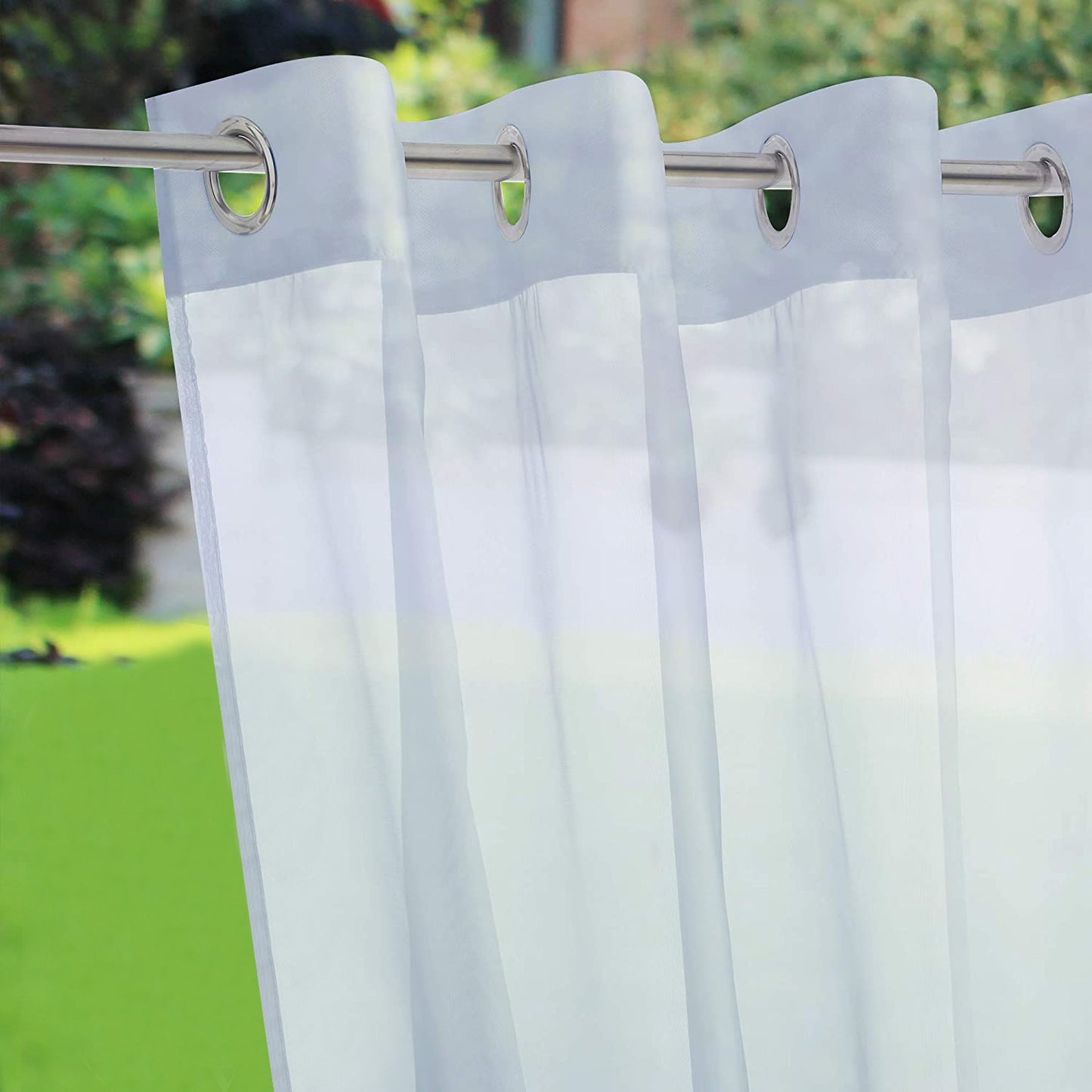 Eyelets Patio Waterproof Outdoor Curtain 1 Panel