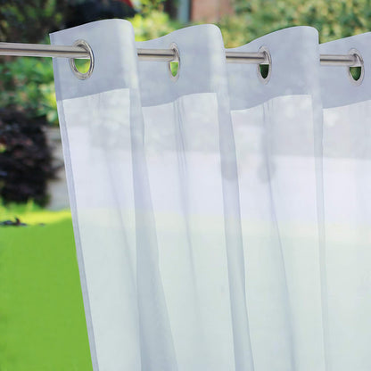Eyelets Patio Waterproof Outdoor Curtain 1 Panel