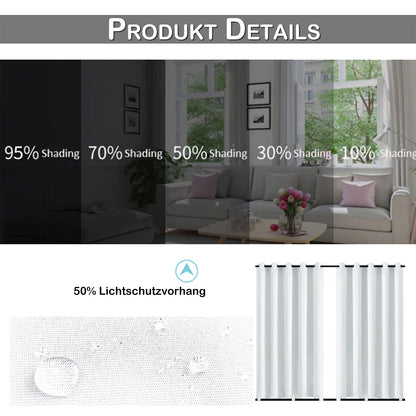 Patio Waterproof Windproof Outdoor Curtains 1 Panel