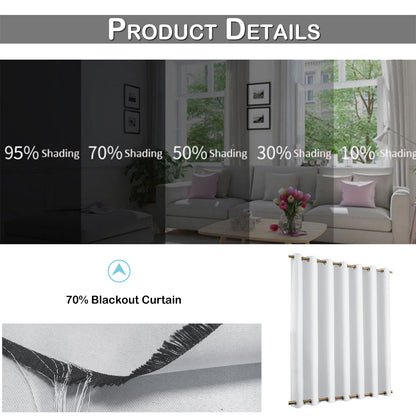 Top & Bottom Fixed Eyelets Windproof & Waterproof Outdoor Curtain 1 Panel