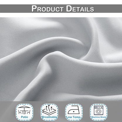 Top & Bottom Fixed Eyelets Windproof & Waterproof Outdoor Curtain 1 Panel
