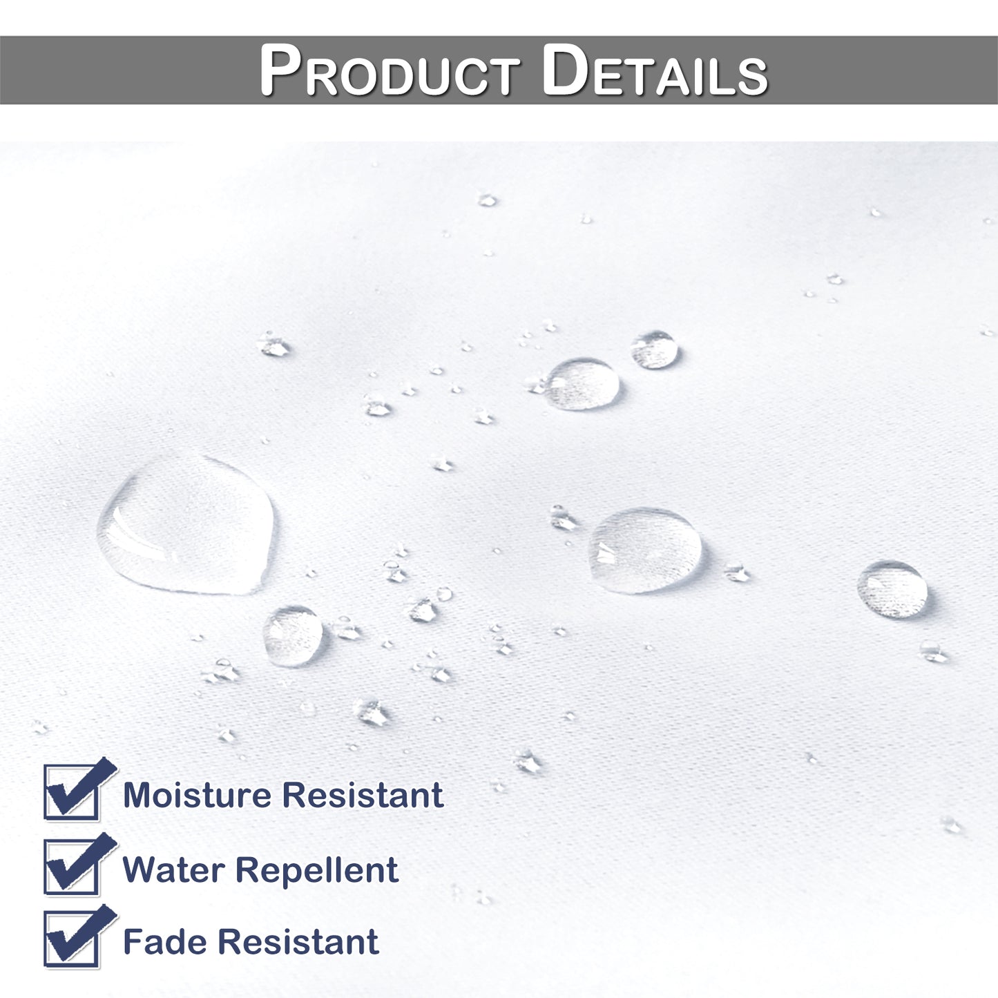 Top & Bottom Fixed Eyelets Windproof & Waterproof Outdoor Curtain 1 Panel