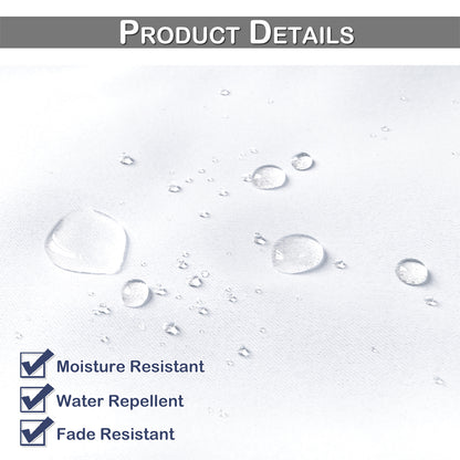 Top & Bottom Fixed Eyelets Windproof & Waterproof Outdoor Curtain 1 Panel