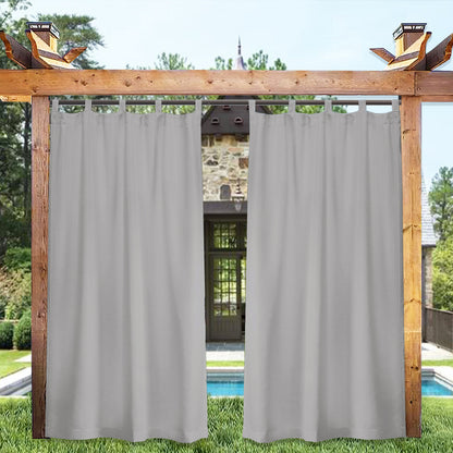 Waterproof Outdoor Curtain Blackout Magic Tab Top 1 Panel