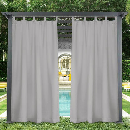Waterproof Outdoor Curtain Blackout Magic Tab Top 1 Panel